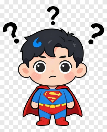 Confused Superman Child PNG