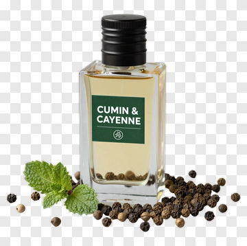 Cumin & Cayenne Perfume Bottle PNG