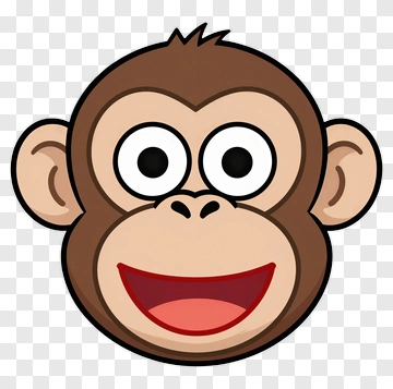 Happy Monkey Face PNG