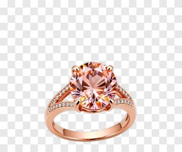 Pink Gemstone Engagement Ring PNG