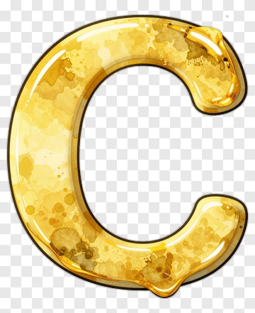 Glowing Honey Letter C PNG