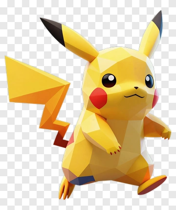 Pikachu 3D Cartoon Character PNG