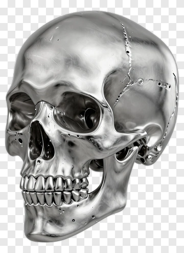 Metallic Skull PNG