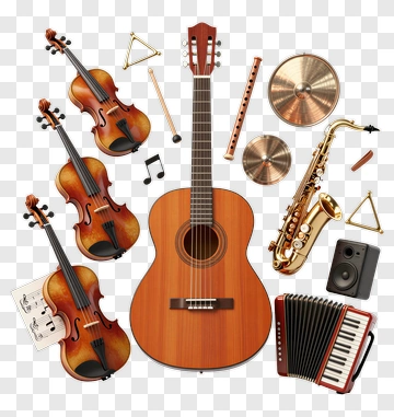 Collection Of Musical Instruments PNG