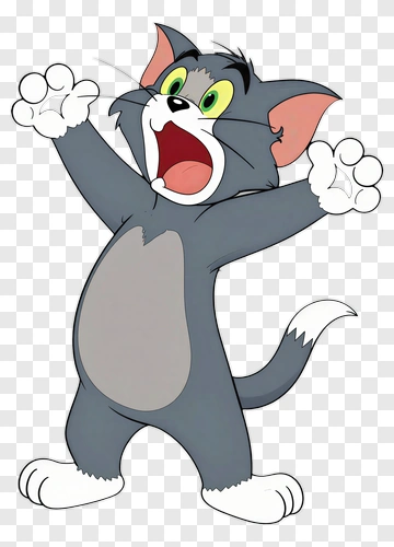 Tom The Cat In Surprise Pose PNG