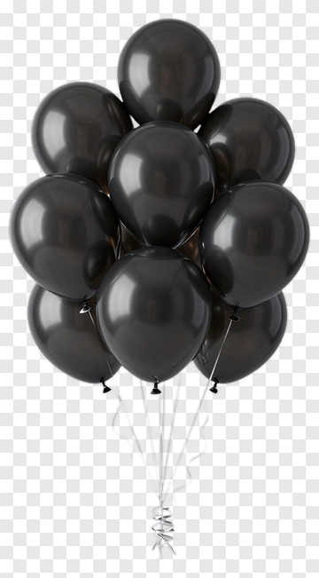 Black Balloons Cluster PNG