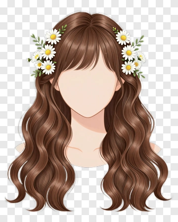 Woman With Flower Crown PNG