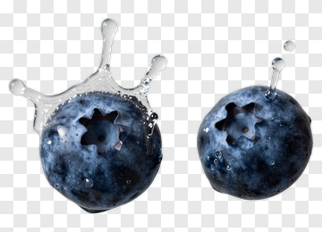 Blueberry With Water Splash PNG