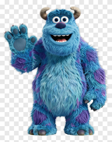 Sulley Waving With Big Smile PNG