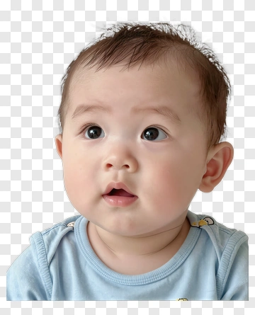 Baby With Curious Expression PNG
