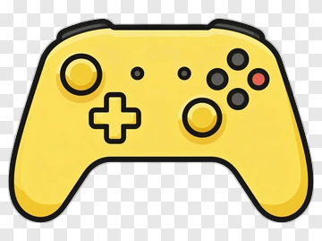 Yellow Game Controller PNG