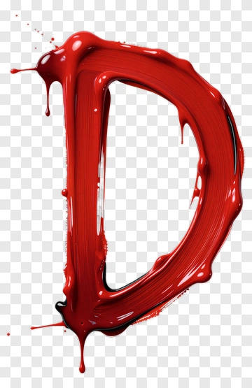 Red Paint Letter D PNG