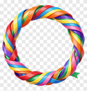 Rainbow Ribbon Loop PNG