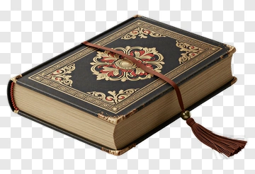 Elegant Antique Book With Gold And Red Decor PNG