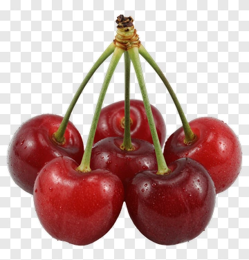 Cluster Of Fresh Red Cherries PNG