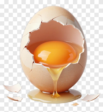 Cracked Egg With Yolk PNG