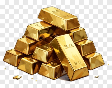 Stack Of Gold Bars PNG