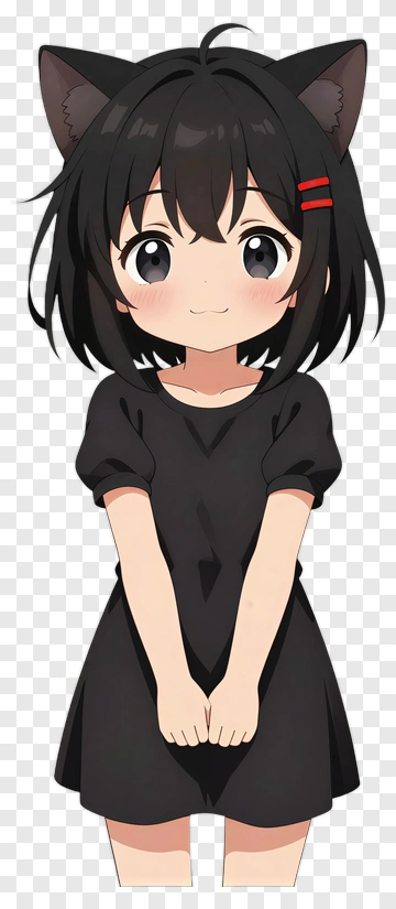 Anime Girl With Cat Ears PNG