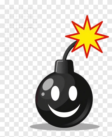 Smiling Bomb With Explosion PNG