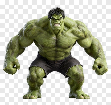 Hulk In Aggressive Stance PNG