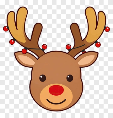 Cheerful Christmas Reindeer PNG