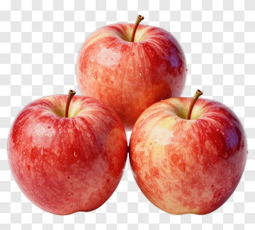 Three Red Apples With Water Droplets PNG