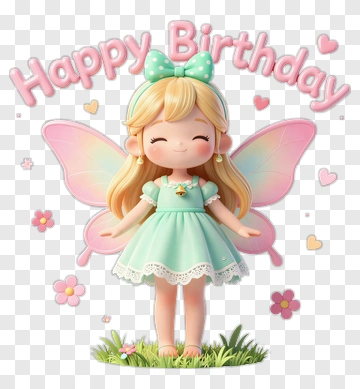 Birthday Fairy With Wings PNG