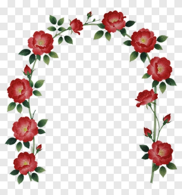 Red Rose Flower Arch PNG