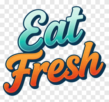 Eat Fresh Slogan Design PNG