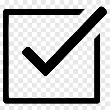 Black Checkmark In Box PNG