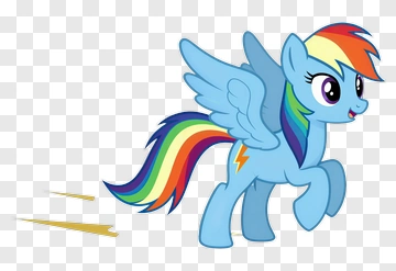 Rainbow Dash In Flight PNG