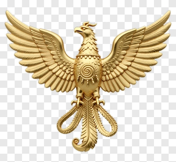 Golden Phoenix Mythical Creature Ornament PNG