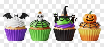 Halloween Cupcakes PNG