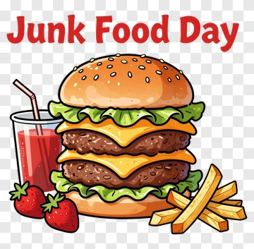 Junk Food Day Celebration PNG