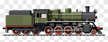 Steam Locomotive With Red Star PNG