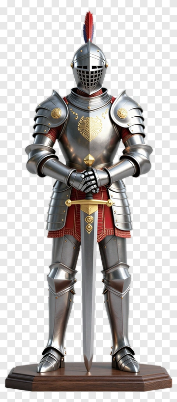Knight In Full Armor With Sword PNG