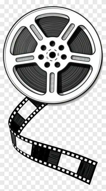 Hand Drawn Film Reel With Film Strip PNG