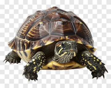 Turtle With Patterned Shell And Legs PNG