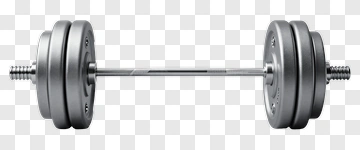 Silver Dumbbell PNG