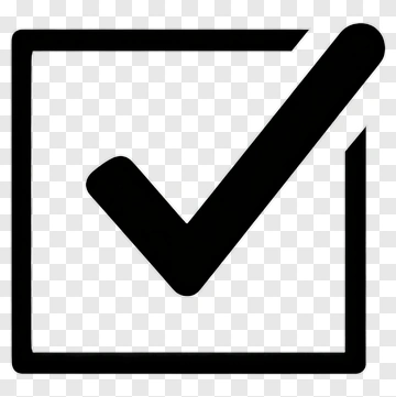 Black Checkmark In Square PNG