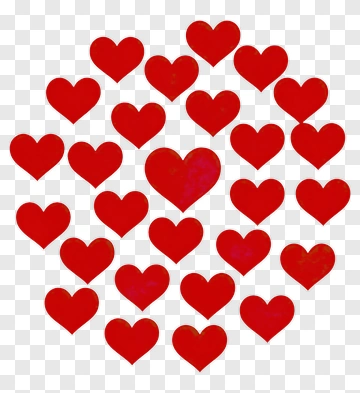 Red Hearts Pattern PNG
