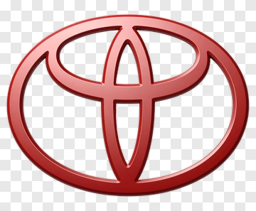 Toyota Logo In Red 3D Style PNG