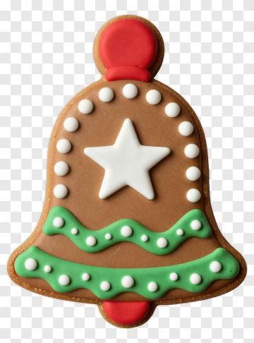 Gingerbread Bell Cookie PNG