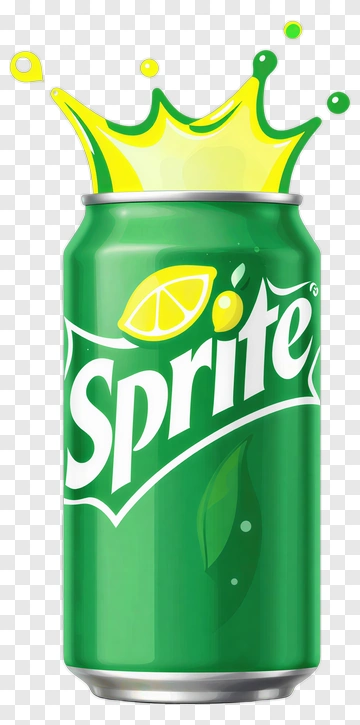 Sprite Can With Lemon Crown PNG