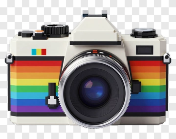 Lego Camera With Rainbow Design PNG