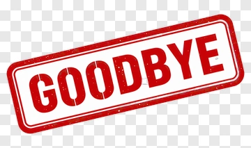 Red Goodbye Stamp PNG