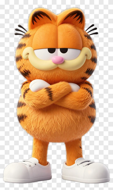 Garfield In White Sneakers PNG