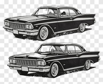 Classic Car Illustration PNG