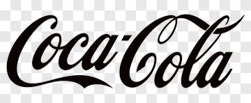 Coca-Cola Logo In Black And White PNG