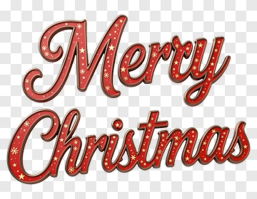 Merry Christmas 3D Lettering PNG